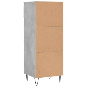 Berkfield Shoe Cabinet Concrete Grey 40x36x105 cm Engineered Wood