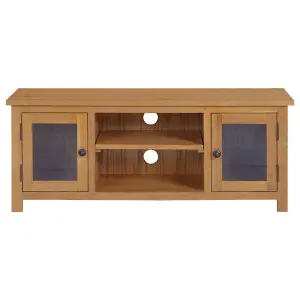 Berkfield TV Cabinet 110x35x44 cm Solid Oak Wood