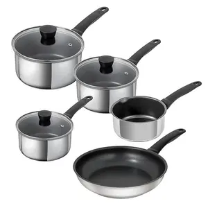 Kuhn Rikon Classic Stainless Steel Induction Safe 5-Piece Mixed Cookware Set