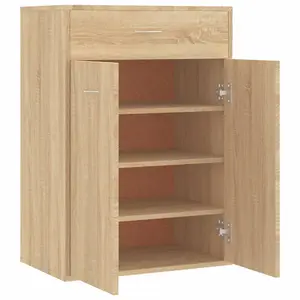 Shoe Cabinet Sonoma Oak 60x35x84 cm Engineered Wood