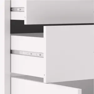 Prima Bookcase 3 Shelves With 2 Drawers And 2 Doors In White