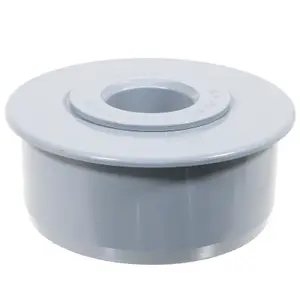 SPARES2GO 110mm Soil Pipe Reducer + 32mm Boss Adaptor Solvent Weld Waste Push Fit Seal Kit (Grey)