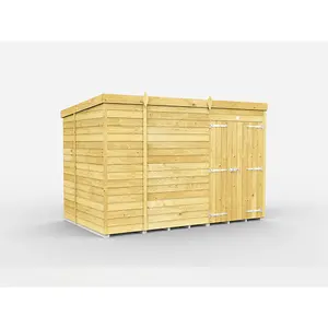 DIY Sheds 10x6 Pent Shed - Double Door Without Windows