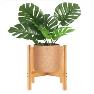 Garden Brown Wooden Plant Stand 25cm H