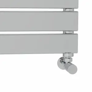 Rinse Heated Towel Rail Radiator For Bathroom Ladder Flat Panel Chrome 800x450mm