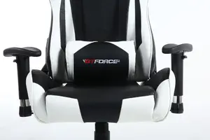 GTForce Pro FX Reclining Sports Racing Gaming Office Desk Pc Car Faux Leather Chair (White)