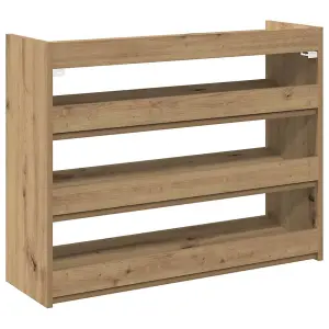 Berkfield Shoe Rack Artisan Oak 80x25x61.5 cm Engineered Wood