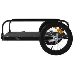 vidaXL Bike Trailer Black 126x63x34 cm Iron