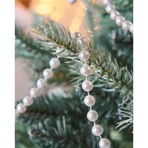 Christmas Tree Beaded Garland Bauble White