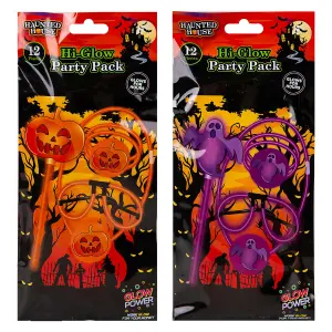 Halloween Glow Stick Pack Pumpkin-Skull-Bat-1 Piece Mystery Bag  MultiColour