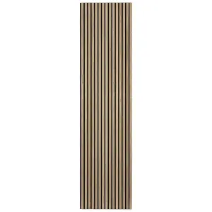 Urban Textures Walnut Acoustic Wall Panel Sound Absorbing Decorative Wooden Slat Wall Panel 2400mm x 600mm x 21mm