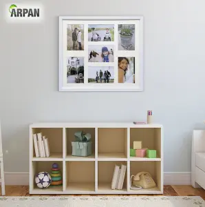 Arpan MDF Multi Aperture Photo Frame 7 Aperture (3- 4x6" & 4-6x4") White