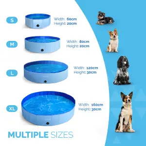 Furdreams Foldable Pet Swimming Pool, Hard Plastic Dog Bathtub