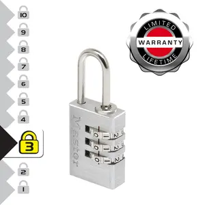 Master Lock Silver Aluminium Combination Padlock (H)31mm (W)20mm