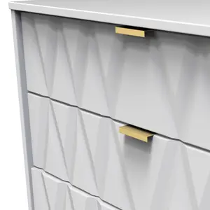 Diamond Ready assembled Matt white 4 Drawer Chest of drawers (H)885mm (W)765mm (D)415mm