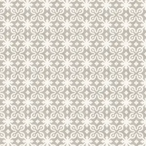 GoodHome Italo Grey & white Flower mosaic Stone tile effect Textured Mineral filler & polypropylene (PP) Click vinyl Flooring Sample