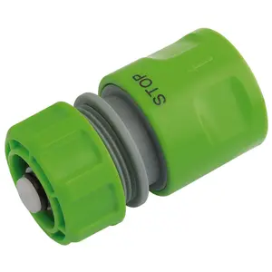 Draper Garden Hose Connector with Water Stop Feature, 1/2" 25902