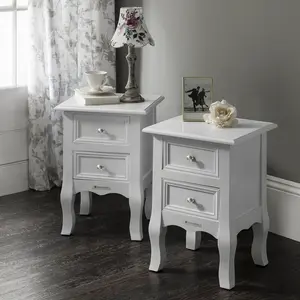 Adira 2 Drawer Bedside Table (Set of 2)