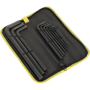 10-Piece Extra-Long Hex Key Set for Precision Work - Sizes 3mm to 17mm & Lengths 130mm to 335mm