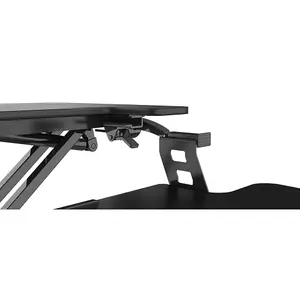 Height Adjustable Sit-Stand Desk Converter with Dual Monitor Bracket Set for Ergonomic Workspace