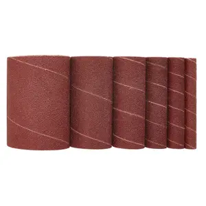 Draper Assorted Aluminium Oxide Sanding Sleeves, 115mm, 80 Grit (Pack of 6) 08407