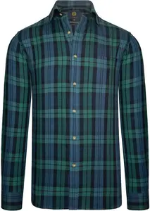 Men's Viyella Cotton/Wool Blend Shirt - Blackwatch Tartan