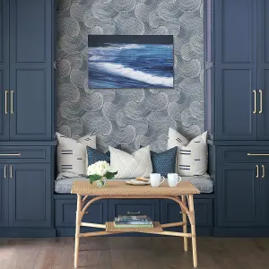 Fine Decor FD25905 Karson Wallpaper, Blue