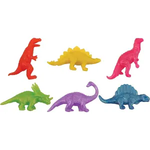 Stretchies Dinosaurs Party Favour (Pack of 6) Multicoloured (One Size)