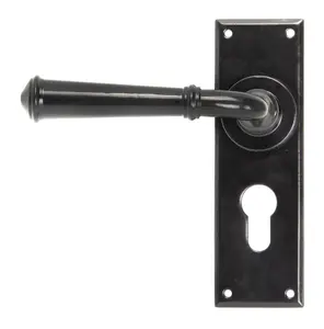 From The Anvil Black Regency Lever Euro Lock Set