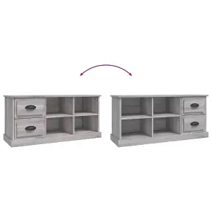 Berkfield TV Cabinet Grey Sonoma 102x35.5x47.5 cm Engineered Wood