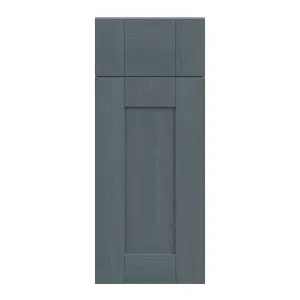 Alpinia Matt dusk blue wood effect Shaker Drawerline door & drawer front (W)300mm (H)715mm (T)18mm