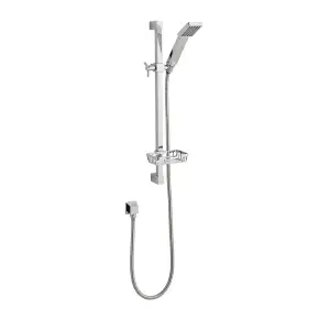 Shower Adjustable Slide Rail Kit with Soap Tray and Single-Mode Shower Handset