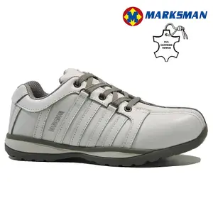 Size 12 Mens Ladies Leather Safety Shoes Boots Work Steel Toe Cap Trainers Ankle Womens