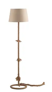 Luminosa Rope Design Floor Pendant Tappered Shade, Beige, E27