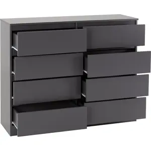 Braunstein 8 Drawer Chest Of Drawers Grey