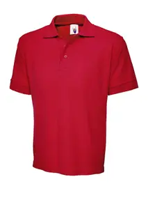 Uneek - Unisex Premium Poloshirt - 50% Polyester 50% Cotton - Red - Size XL