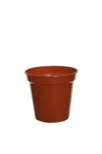 Large Plastic Plant Pot 25cm 10 Inch Vegetable Cultivation Pot Terracotta Colour