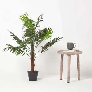 Homescapes Green Mini Palm Tree Artificial Plant with Pot, 100 cm