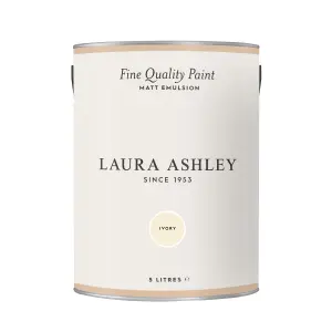 Laura Ashley Ivory Matt Emulsion paint, 5L