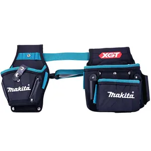 Makita Black Blue Toolbelt 2 Pouch Holster Tool Belt Set - XGT 40v Tools Logo