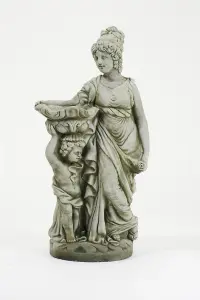 Stone Cast Mother & Child Garden Statue Ornament