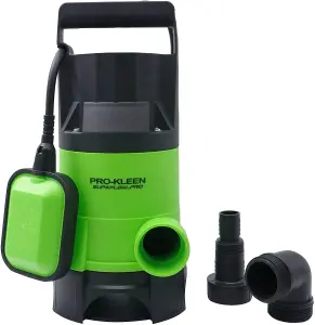 Pro-Kleen Submersible Water Pump Electric 400W with 20m Layflat Hose for Clean or Dirty Water