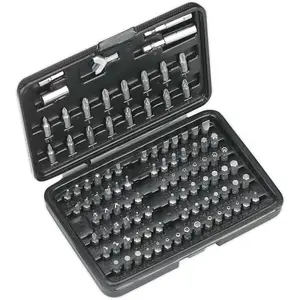 Comprehensive 100 Piece Power Tool Security Bit Set with Chrome Steel Bits and Storage Case