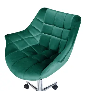 Desk Chair Velvet Emerald Green LABELLE