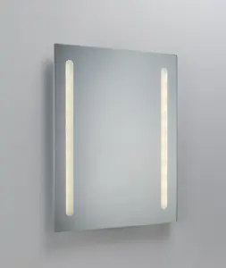 Luminosa Knightsbridge Battery Operated IP44 LED Bathroom Mirror with Frosted Panels - MLBA6045F