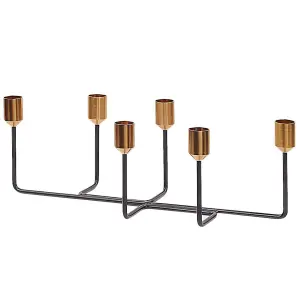 Candle Holder BANGKA Metal Black