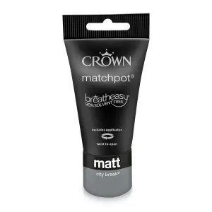 Crown Breatheasy City break Matt Emulsion paint, 40ml