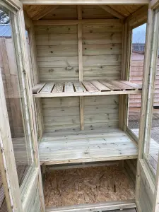 5 x 2 Pressure Treated Wooden T&G Mini Greenhouse (5' x 2' / 5ft x 2ft) - APEX