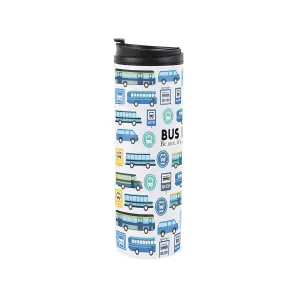 Bus Driver Travel Mug - Novelty Trades Gift Stainless Steel Vacuum-Sealed Double-Walled Hot/Cold Drinks Travel Flask