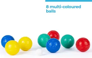 Outdoor Plastic Boules 8pc Set Garden Game